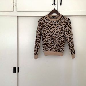 Leopard print J. Crew Women’s sweater. Size small.